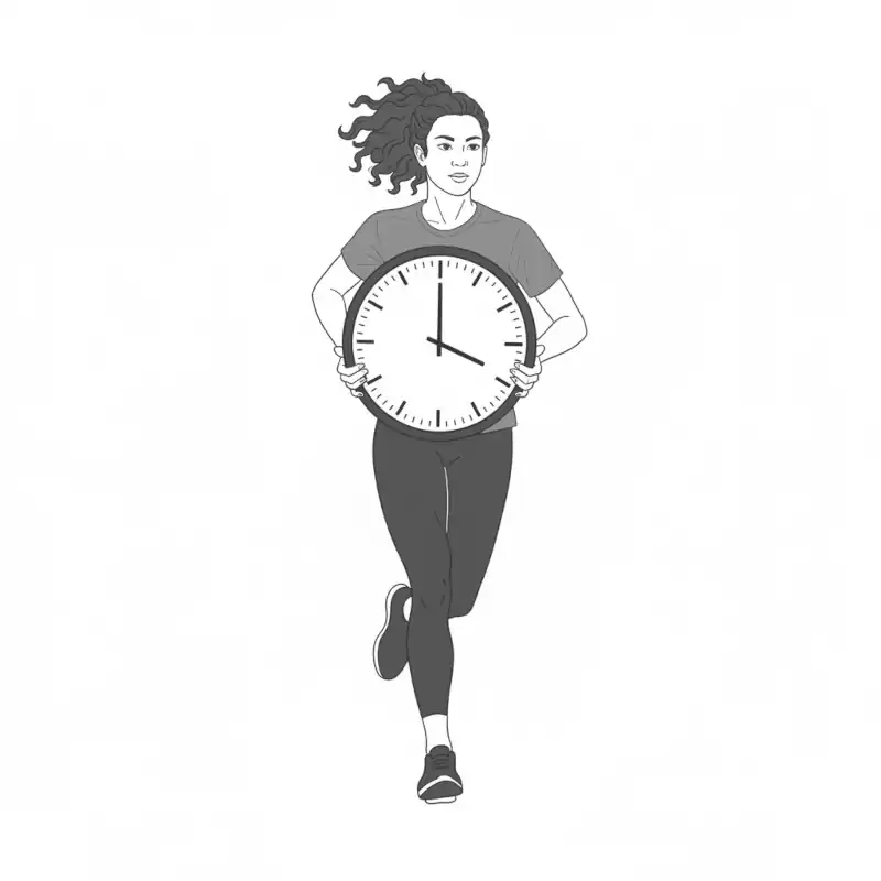 Läuferin mit Uhr in der Hand