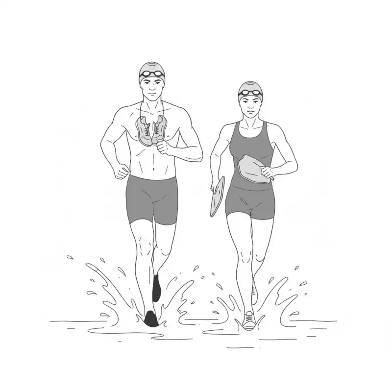 Läufer beim Swim und Rum