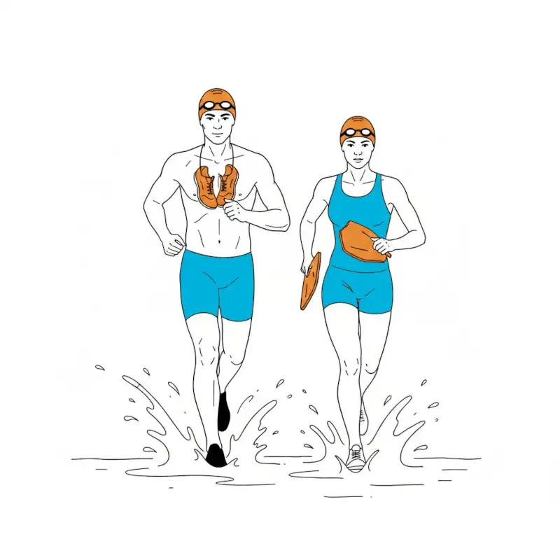 Läufer beim Swim und Rum