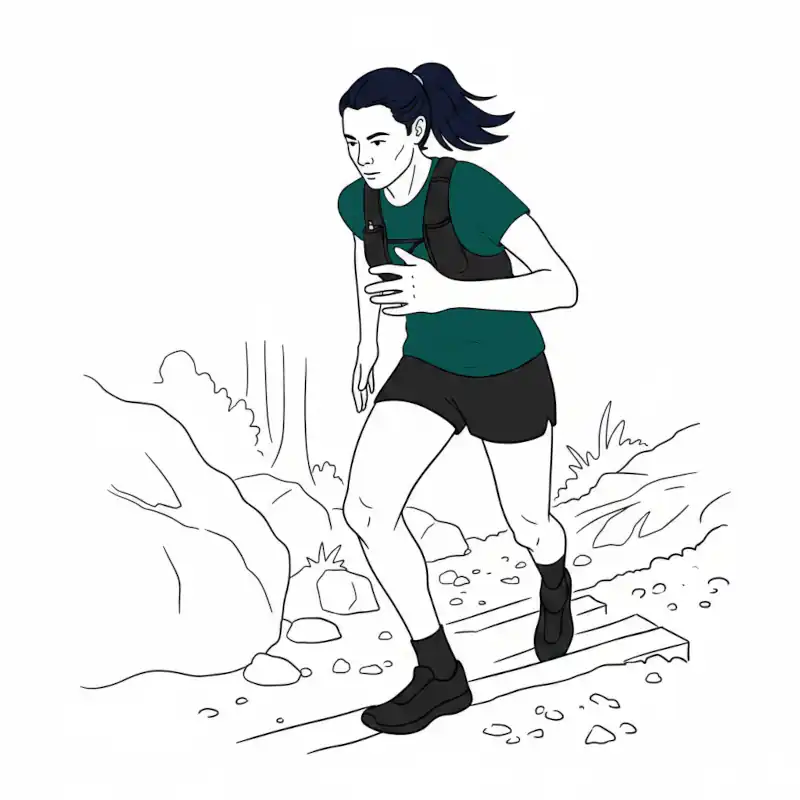 Läuferin beim Traillauf